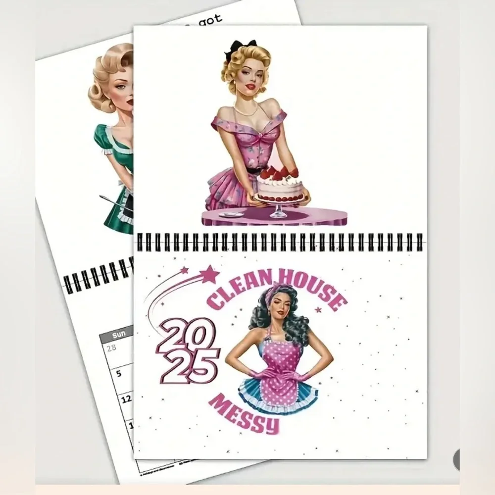 Vintage Household Themed Paper Calendar